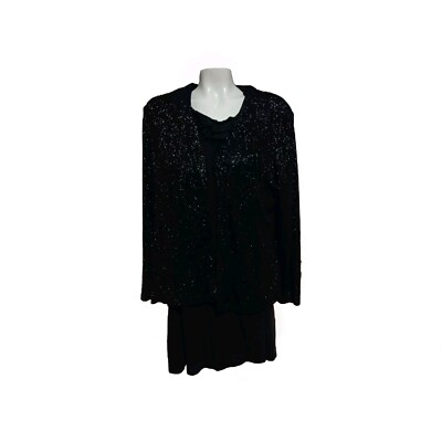 Ronni Nicole By Ouida Jacket Womens Large Open Front Black