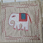 Indian Ethnic Elephant Cushion Multicoloured  Cover 40cm by 40cm polyes stitched