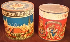 2 Blechdosen ALT HAEBERLEIN-METZGER Lebkuchen Altstadt Burg Zeitreise RAR N&uuml;rnbe