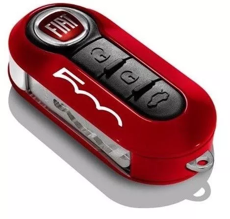 KEY SHELL COVER KEY COVER ORIGINAL FIAT 500 REMOTE CONTROL RED