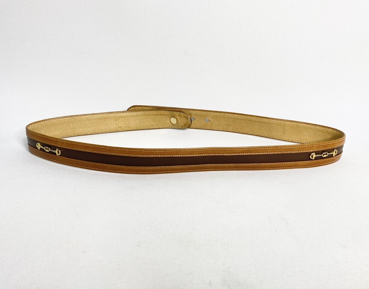 ✨美品✨ GUCCI horse bit leather belt y2k Vintage Gucci Horsebit Belt Unisex Size 30 | eBay