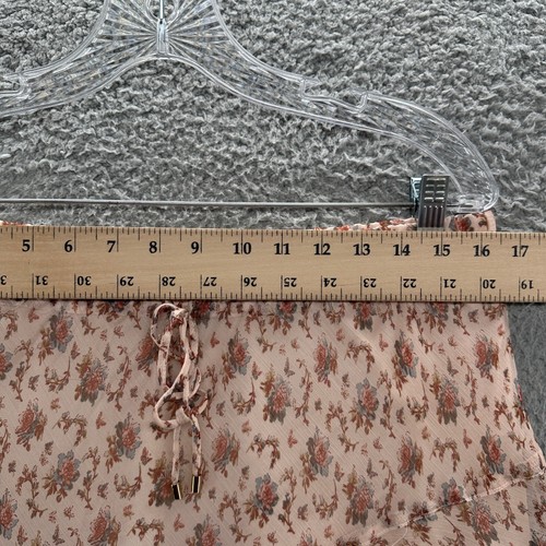 Lauren Ralph Lauren Skirt Womens 10 Pink Floral Asymmetric Lined Boho Skirt - Picture 3 of 10