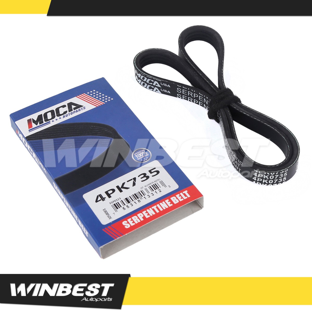 EPDM Serpentine Belt for 1989-1995 Subaru Justy GL Base