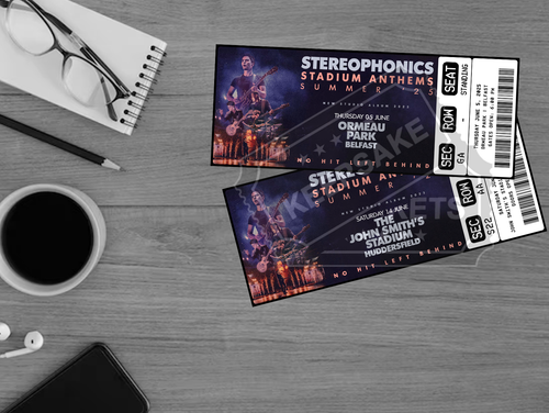 Stereophonics Mock Ticket Summer Arena Tour | Personalized Gift Reveal Keepsake - Picture 2 of 10