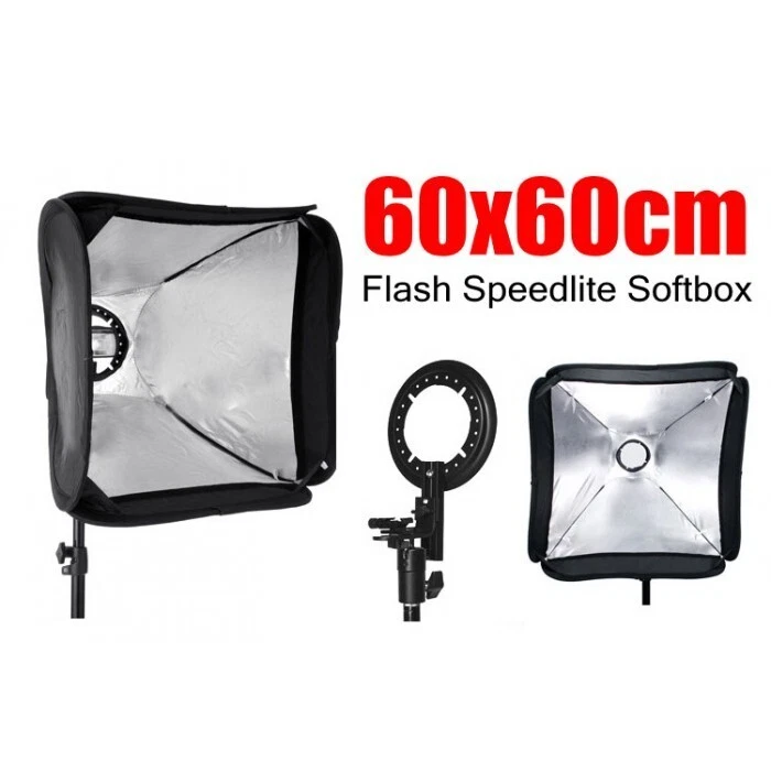 Photography Softbox 60cm 24" for Speedlight – Light Diffuser for Flash Lighting - Image 2 of 4