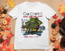 NEW Ed Roth RAT FINK Gun Control Parody 1991  T Shirt S-4XL UR836