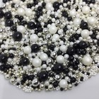 Cupcake Sprinkles White Black Silver Pearls Bubbles Cake Decorations Toppers