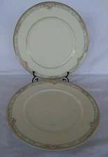 Mikasa Fine Ivory La Rose LAC75 Dinner Plates 10 7/8" Set of 2 - NEVER USED