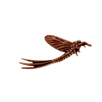 C20 Mayfly Copper colour On A Pin Badge Fine English Pewter lapel