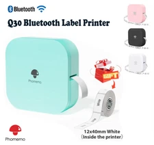 Phomemo Q30 Thermal Label Maker Inkless Machine Mini Portable Bluetooth Printer