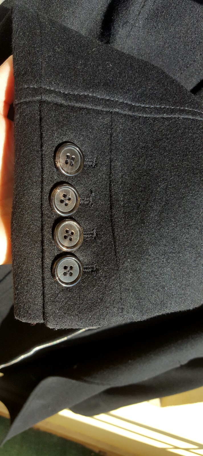 FILA Cappotto lana uomo Hugo Boss nuovo cappotto due file nero 50 L mai indossato new