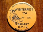 1974 WAUTOMA Wisconsin Mid-State Snowdrifters WINTERFEST Pinback Button — photo 2