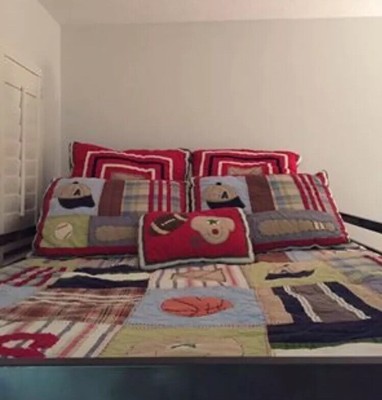 Pottery Barn Kids Sports Liam Quilt Comforter And 5 Pillow Shams