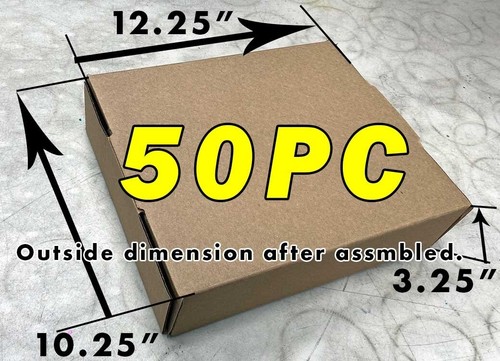 50 Pack STRONG Corrugated Shipping Mailer Med TAPELESS Box 12 x 10 x 3”