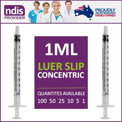 BOX 100 X 1ml SYRINGE LUER SLIP PREMIUM LATEX FREE (NO NEEDLE) - Picture 2 of 2