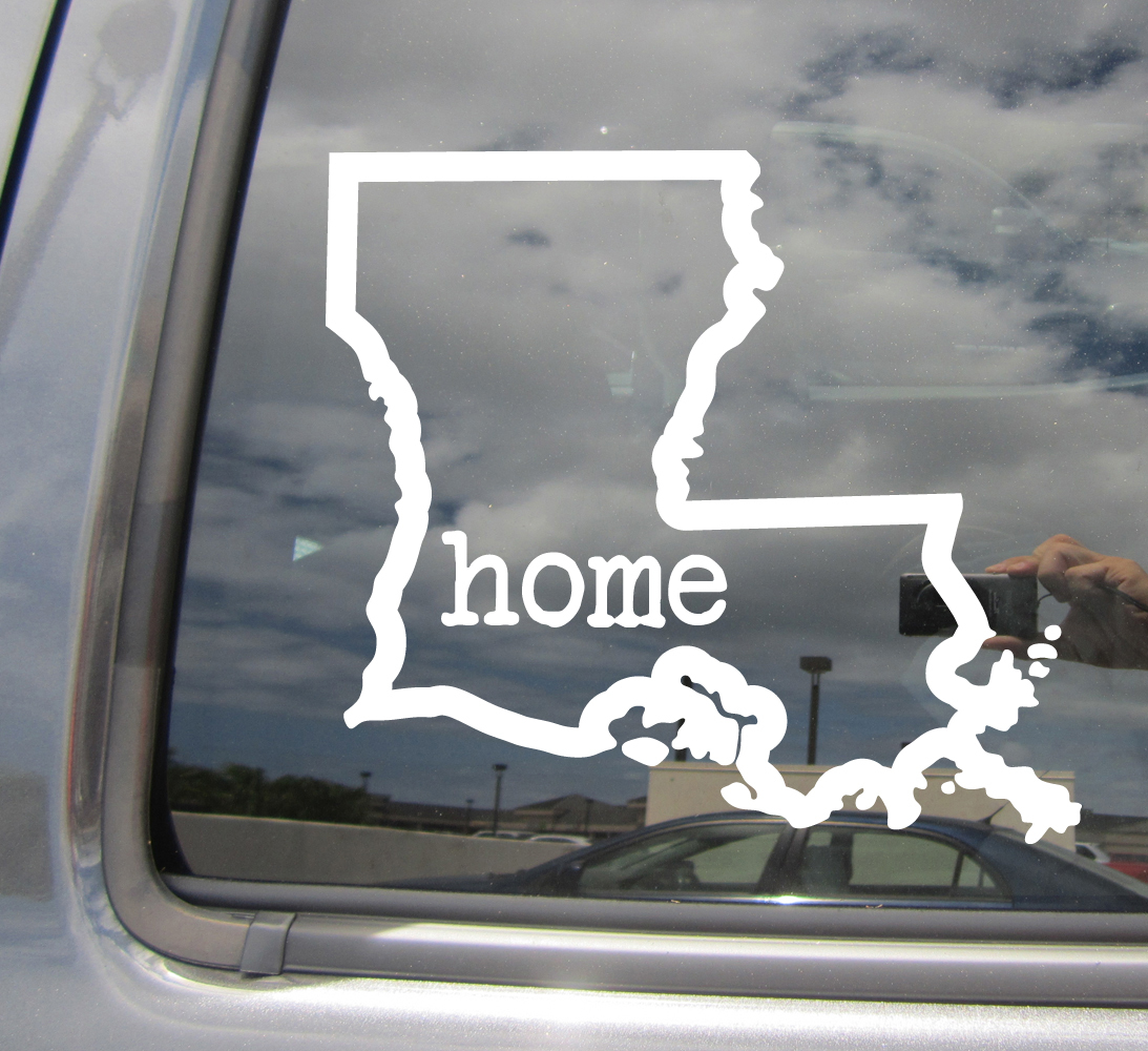 Louisiana State Home Outline Cajun USA Car Vinyl Die-Cut Decal