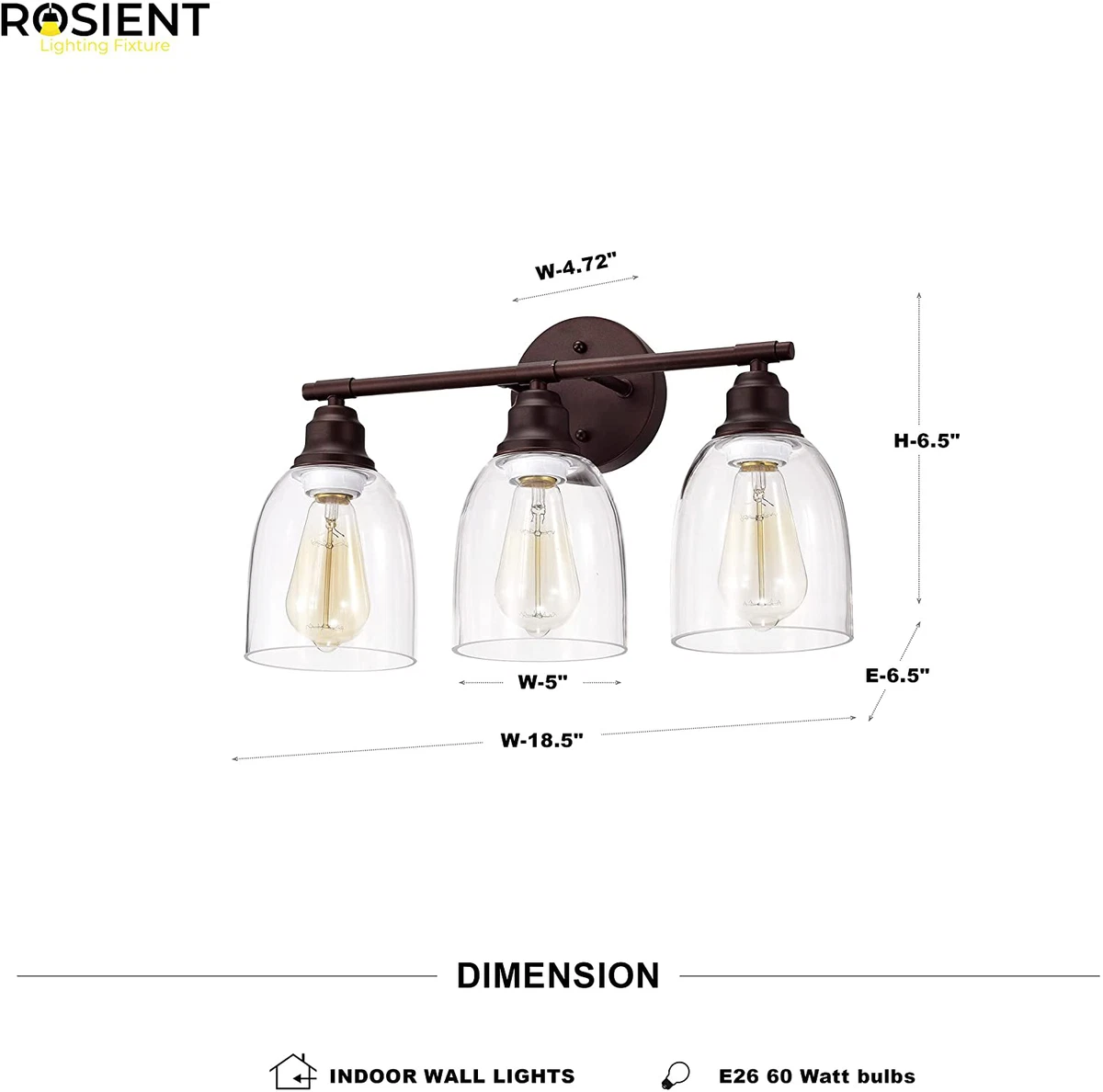 Rosient Bathroom Vanity Lights Bathroom over Mirror Wall Lighting