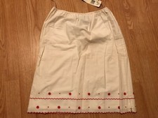 Vintage 1990s Ralph By Ralph Lauren White Skirt, NWT, Size Large