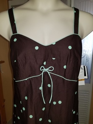 Robe D'été R&K Originals Taille 16 - Imprimé Pois Aqua Et Noir - Bretelles Réglables - Neuf Avec étiquettes