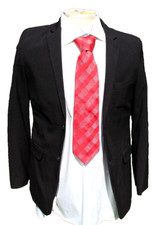 Calvin Klein Boys Size 20 Black 2 Button Poly Blend Blazer / Sports Coat