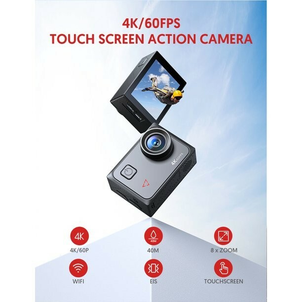 Victure 4K 60fps action camera, Sports Camera with 20MP Sony