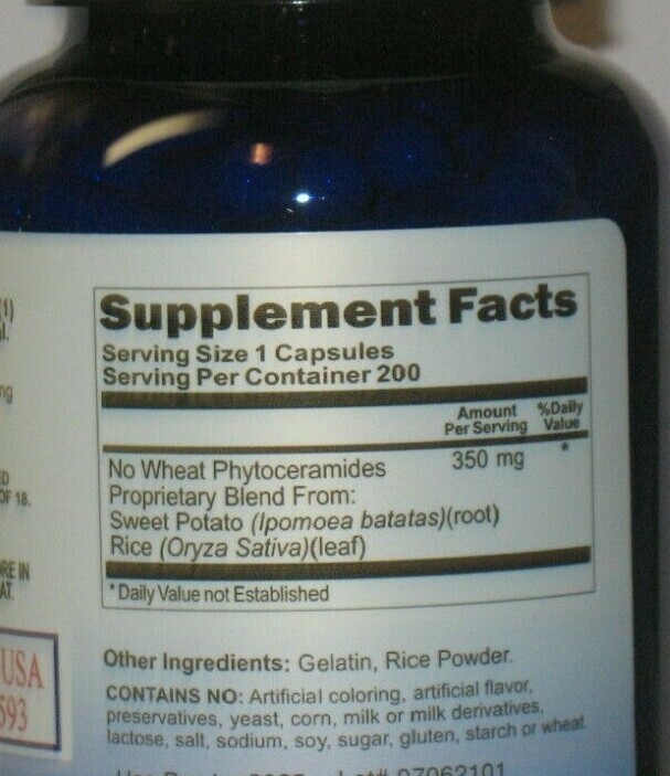 Phytoceramides No Wheat 350mg 200 Caps for sale online | eBay