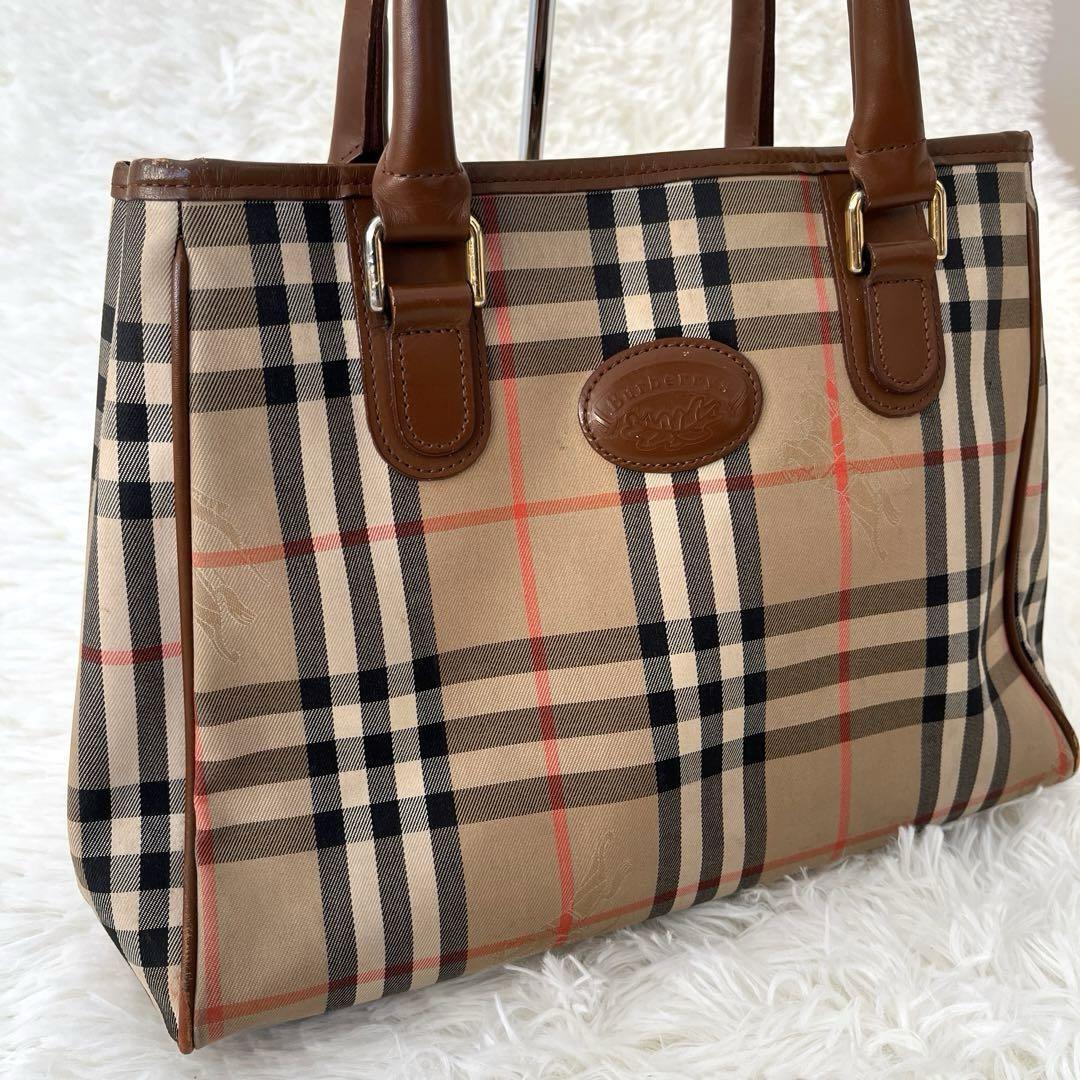 Burberrys Vintage Handbag Nova Shadow Horse Gold