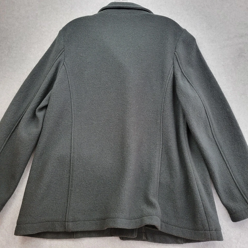 LL Bean Womens Boiled Wool Jacket Size Large Petite Coat Button Front Timeless - Image 2 of 4