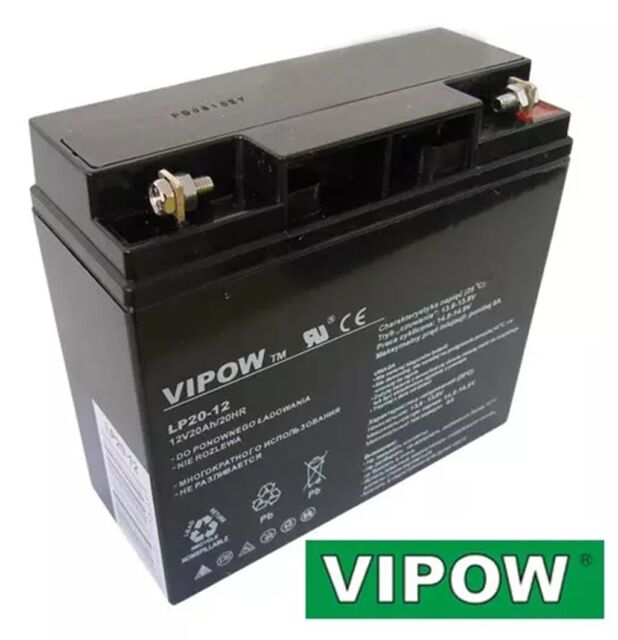 Vipow AGM Batterie Instustriequalität 12V 20Ah mit 5 4KG 167x181x77mm