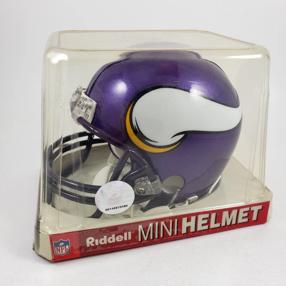 Minnesota Vikings Carl Eller Hall Of Fame Autographed Riddell Mini Helmet - Image 3 of 4