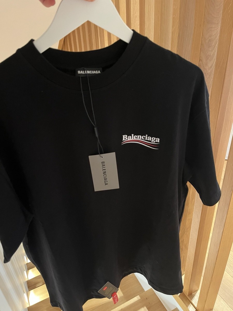 Balenciaga Political Campaign T-Shirt Black | eBay UK