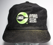 Vintage Cargill Seeds Farm Corduroy Snapback Trucker Hat Swingster Made in USA