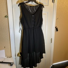 Forever 21 Women M MEDIUM Long Dress Floral Crochet Back Fancy Party Summer Fun