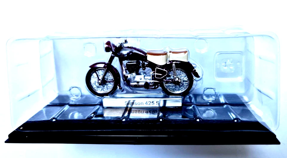 *** Simson 425 S *** Motorrad Moped 425 S rot DDR 1:24 ATLAS 7168101 NEU OVP *** - Bild 3 von 4