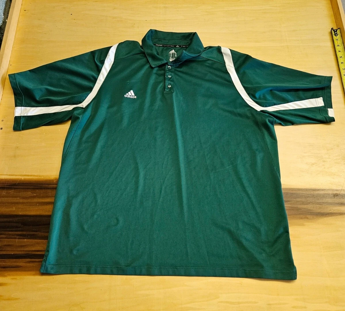 Adidas Team Performance Green Golf Shirt Polo | eBay