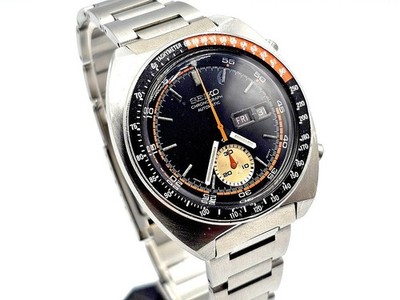 Seiko Automatic Pogue 6139 6032 Chronograph Herren Armbanduhr um 1972