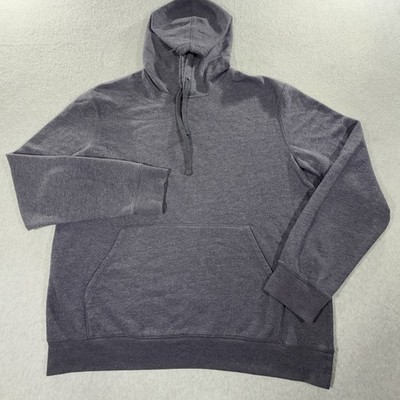 TEK Gear Ultrasoft Fleece Hoodie Pullover Gray Mens Large Kangaroo Pocket 