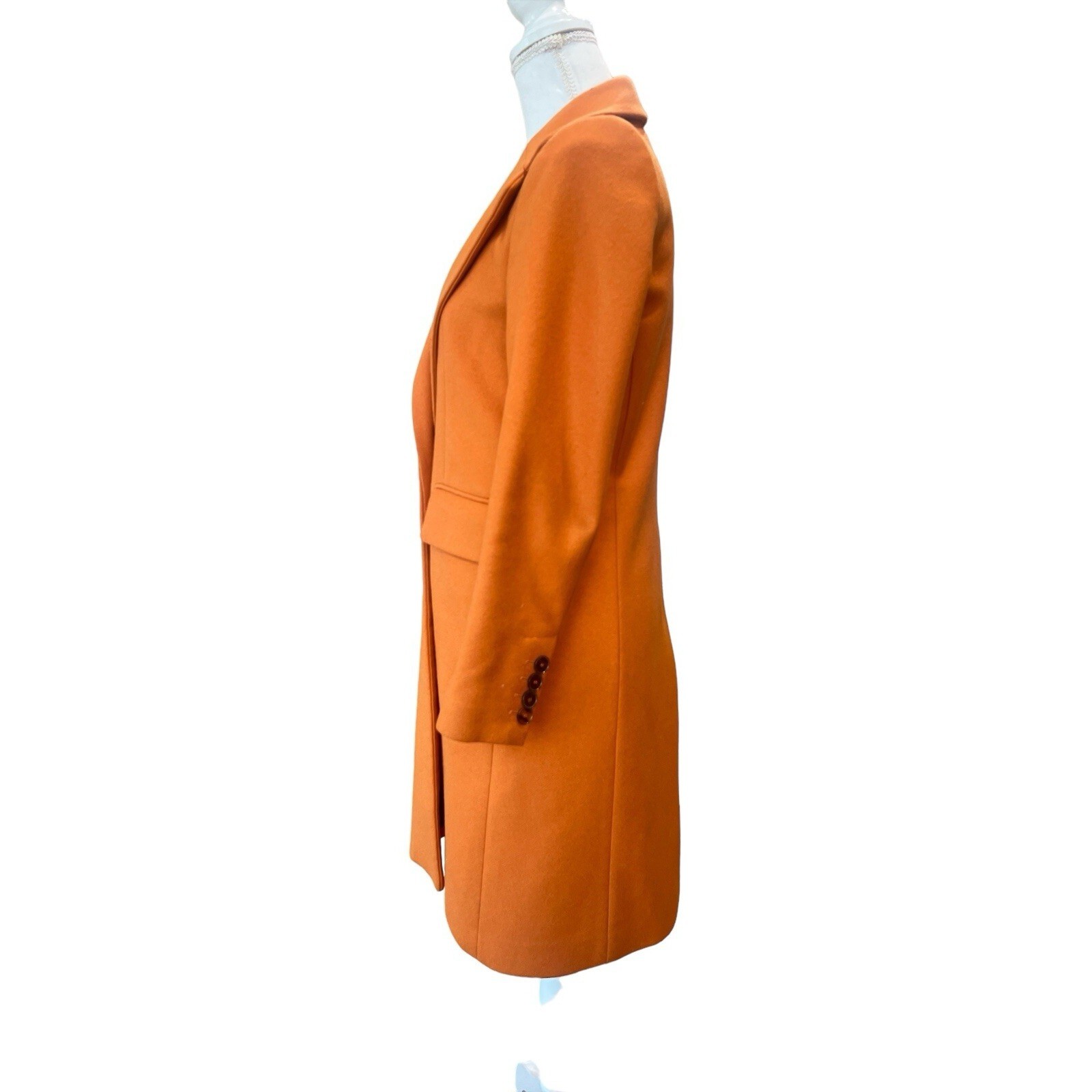 Mango Orange Wool Blend Single Button Blazer Coat… - image 5