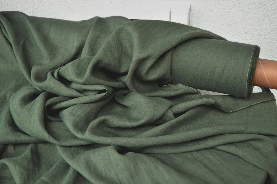 Salmon Pink Linen Fabric by the Yard | Material for Dresses, Home Decor & Crafts - Image 2 of 4