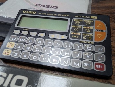 RARE NEW Casio Data Bank DC-5500 Flat Card Organizer NOS NIB Vintage late 1980s