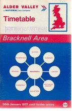 ALDER VALLEY BUS TIMETABLE BOOK BRACKNELL JAN 1977