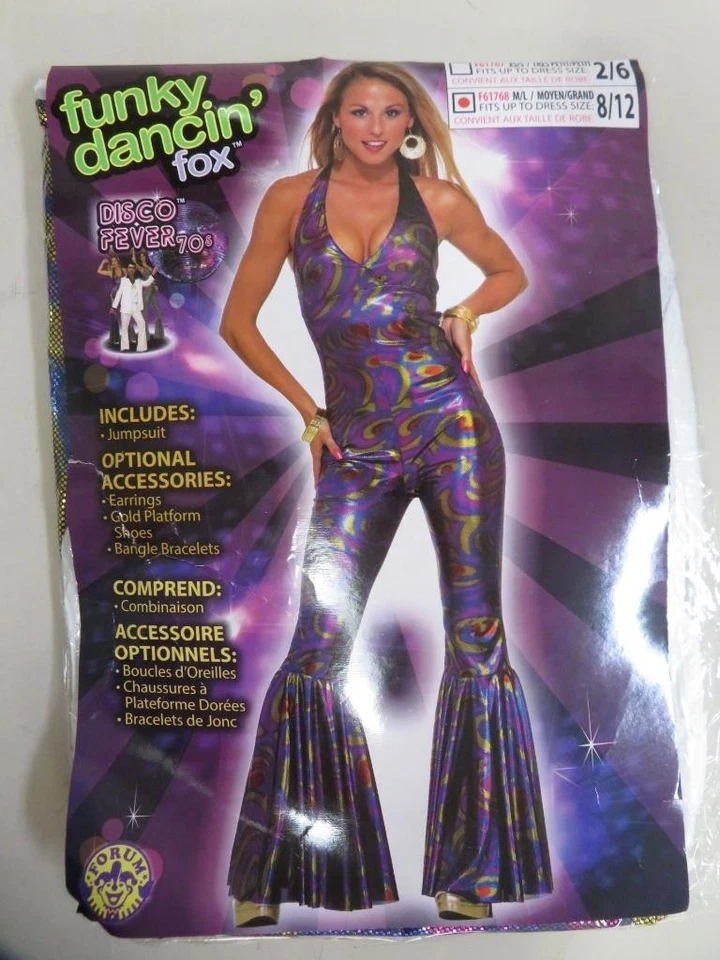 Forum новинки женщин танцы Funky Fox 70с диско Хэллоуин костюм M/L 8/12 - Изображение 2 из 4