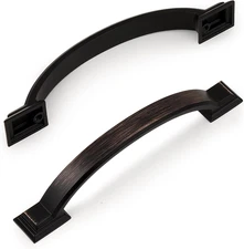 30 Pack Oil Rubbed Bronze Cabinet Pulls 3 3/4 Inch Hole Center(96Mm),Arch Kitche