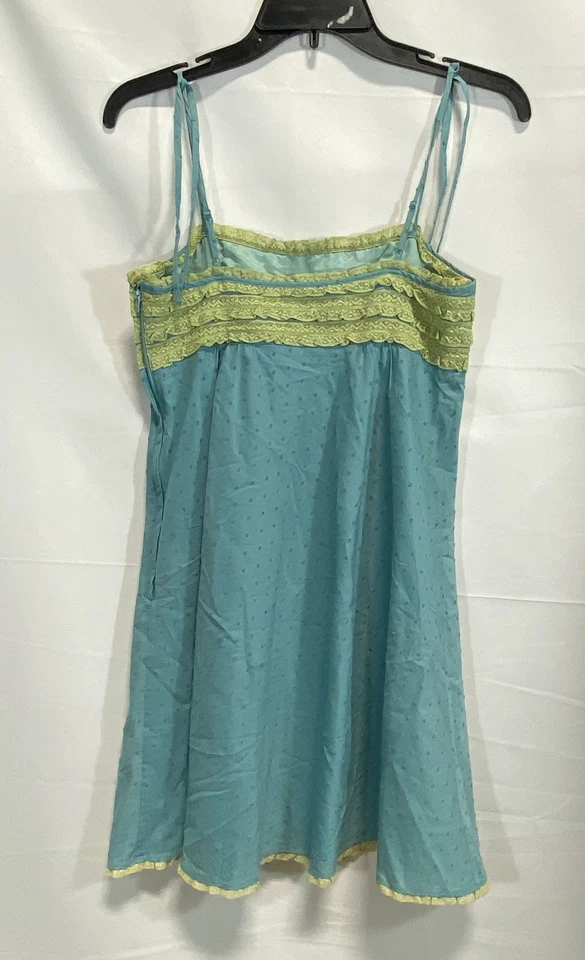 Vestido de encaje a lunares azul Betsy Johnson para mujer talla 2 Foto 2 de 4