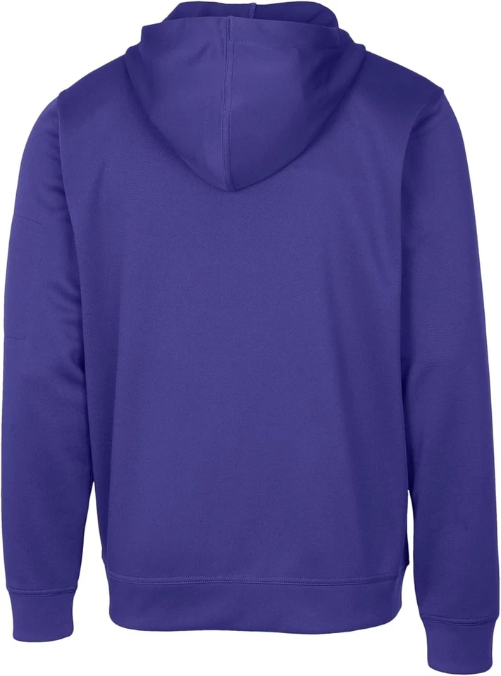 Spin Dyed Polyester Hoodie in Royal Purple - Image 4 of 4