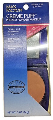 NEW Max Factor Creme Puff Pressed Powder Makeup-BRONZE TONE(COOL TAN)