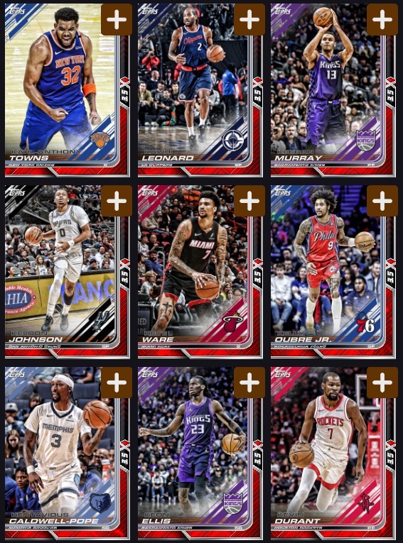 DIGITAL] Topps NBA - Base 26 S1 - Tier 7 Red Lightning - K to Z