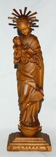 Holzfigur, Madonna mit Strahlenkranz Maria Mutter Gottes Heilige sakrale Kunst