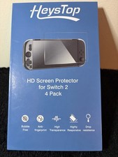 Heystop HD Screen Protector for Nintendo Switch 2 - 4 Pack BRAND NEW Sealed