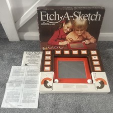 Vintage Etch A Sketch 1970  s Magic Screen Drawing Game - Boxed with instructions